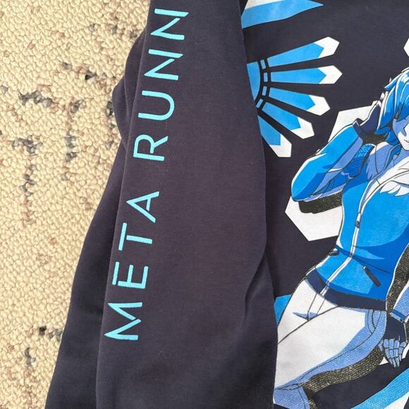 Meta Runner Tari Sweatshirt Adult Size M Blue (SMG4) (Season 2, 2020) RARE - Picture 4 of 8